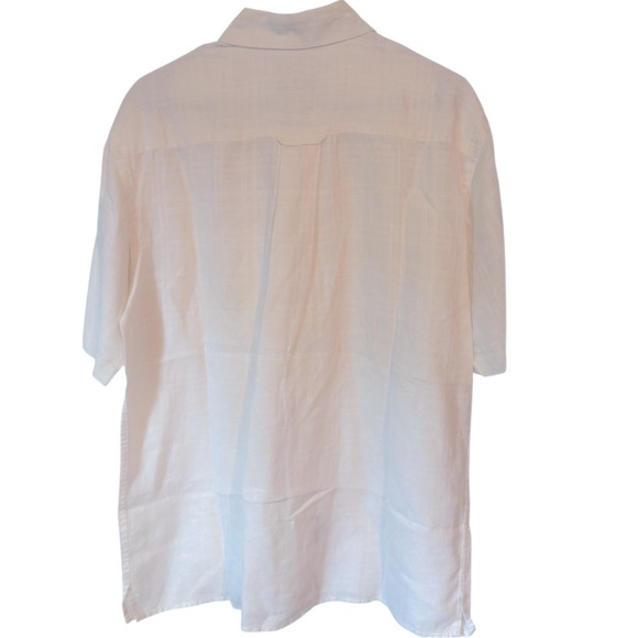 🌹Orvis White Linen Casual Button Down Shirt - Picture 2 of 4